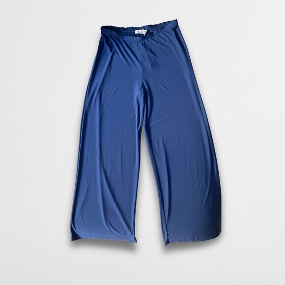 NWT DECA Wide Leg Cropped Trousers Elastic Waist Comfortable Fit Women's Pants - Picture 2 of 6